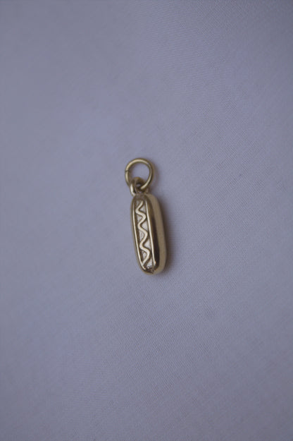 Classic Gold Hot Dog Charm