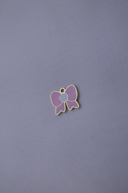 Pink Enamel Bow Charm