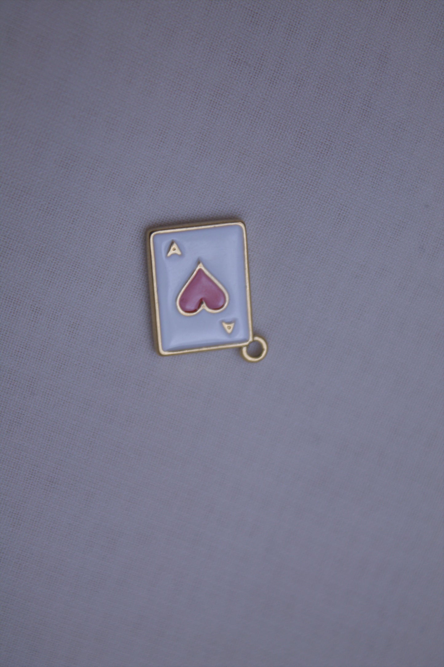 Enamel Ace Of Hearts Card Charm