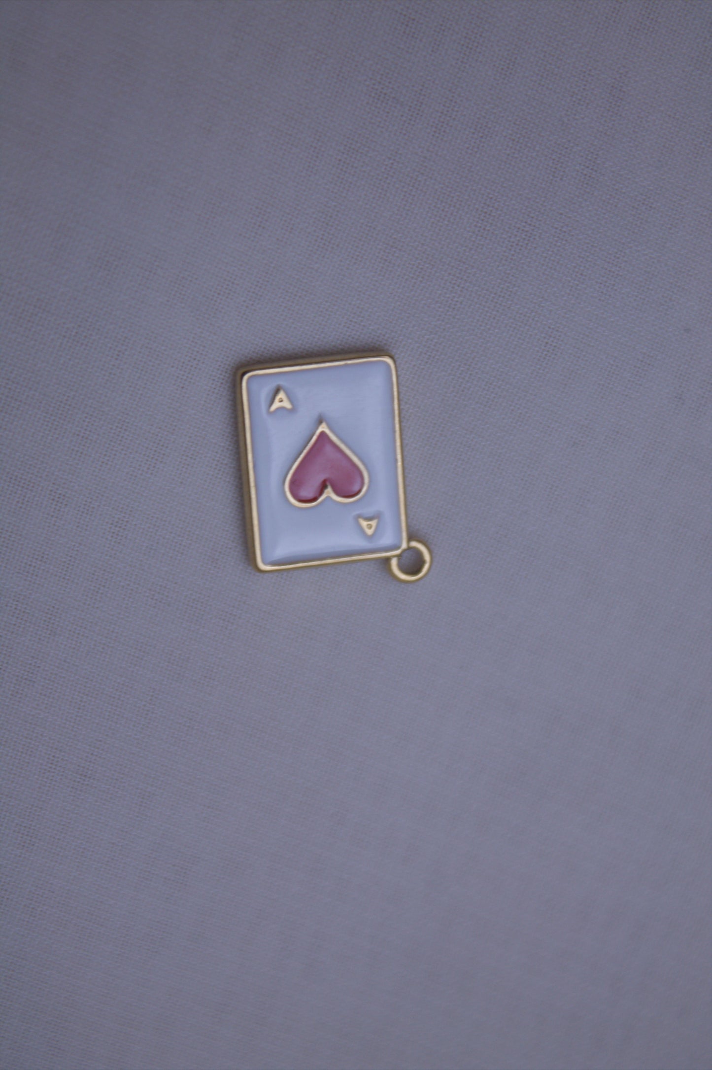 Enamel Ace Of Hearts Card Charm