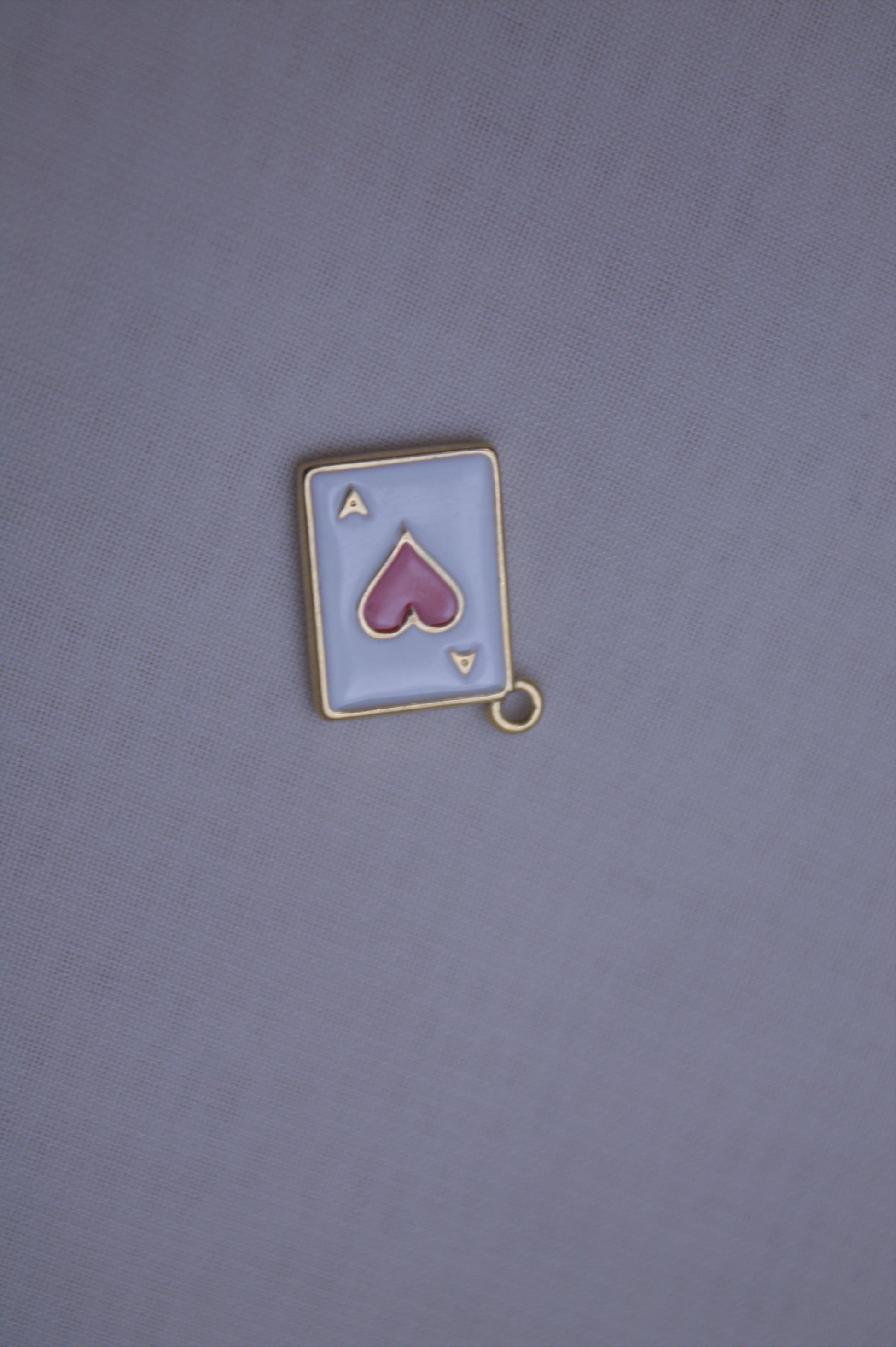 Enamel Ace Of Hearts Card Charm