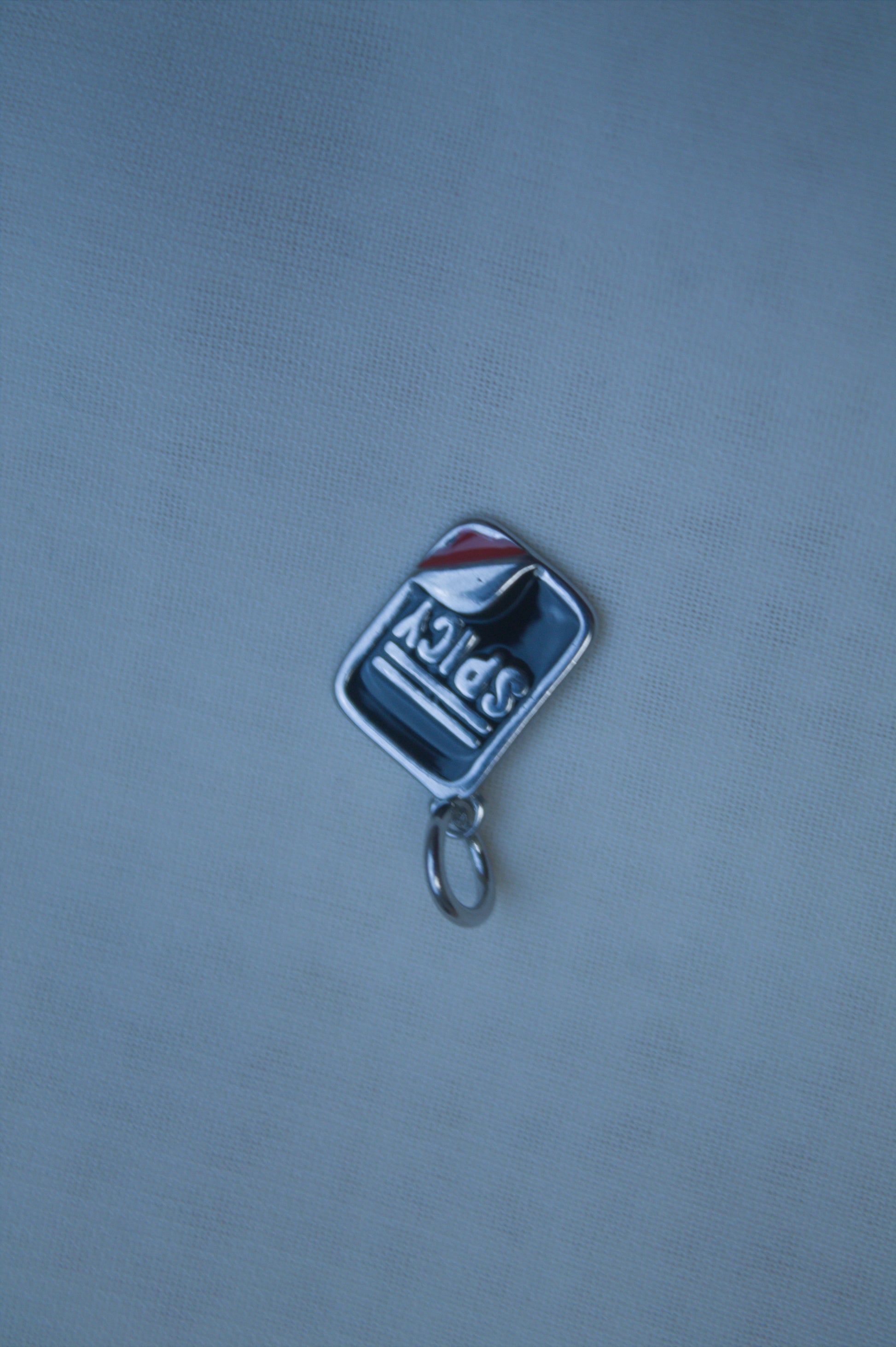 Classic Silver Spicy Tag Charm