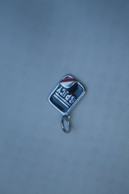 Classic Silver Spicy Tag Charm