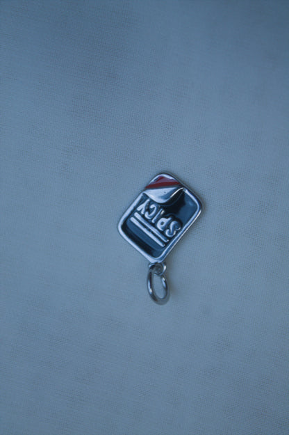 Classic Silver Spicy Tag Charm