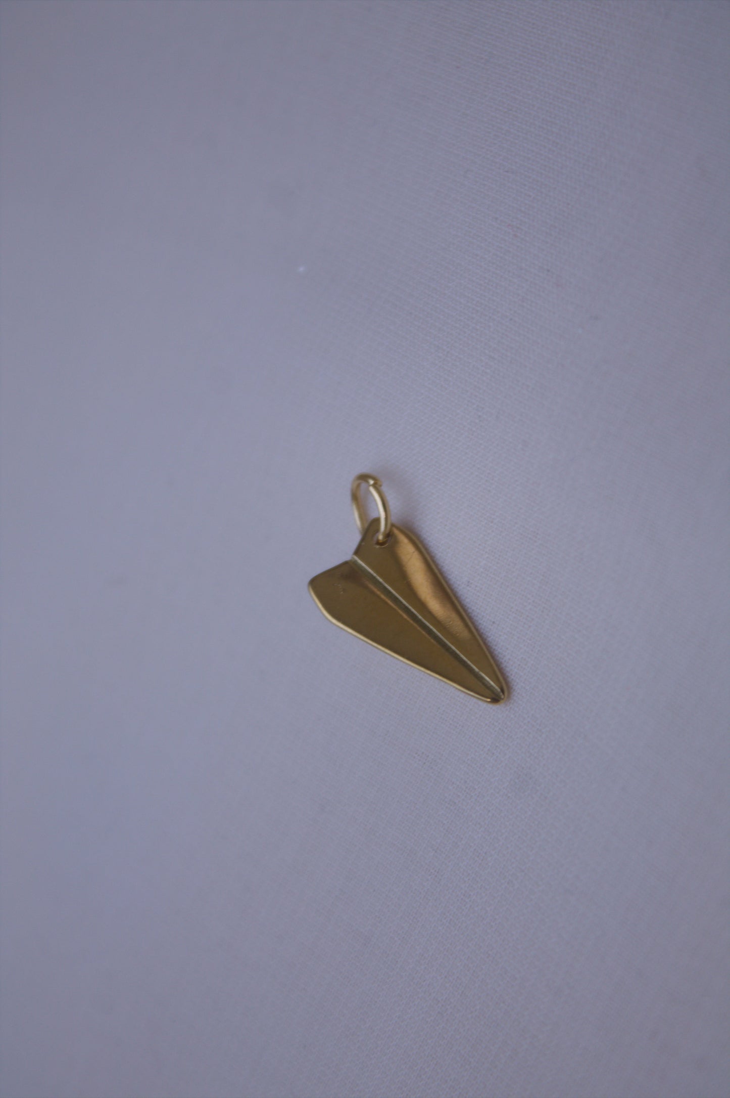 Classic Gold Paper Airplane Charm
