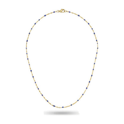 Sapphire Enamel Gold Necklace