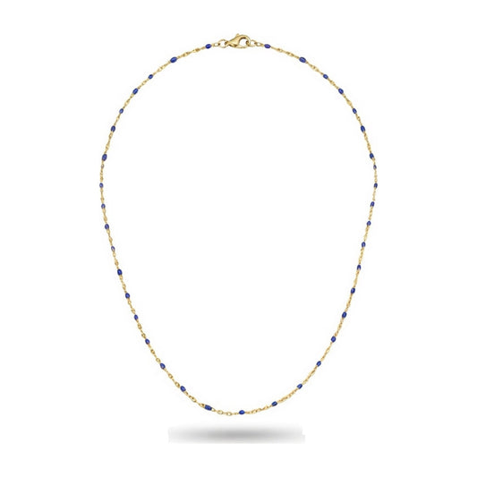Sapphire Enamel Gold Necklace
