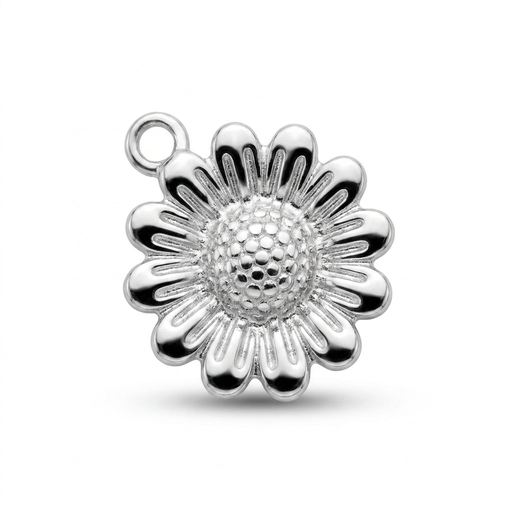 Silver Daisy Charm