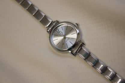 Silver Link Round Silver Dial Italian Watch