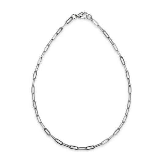 Silver Paperclip Chain Necklace