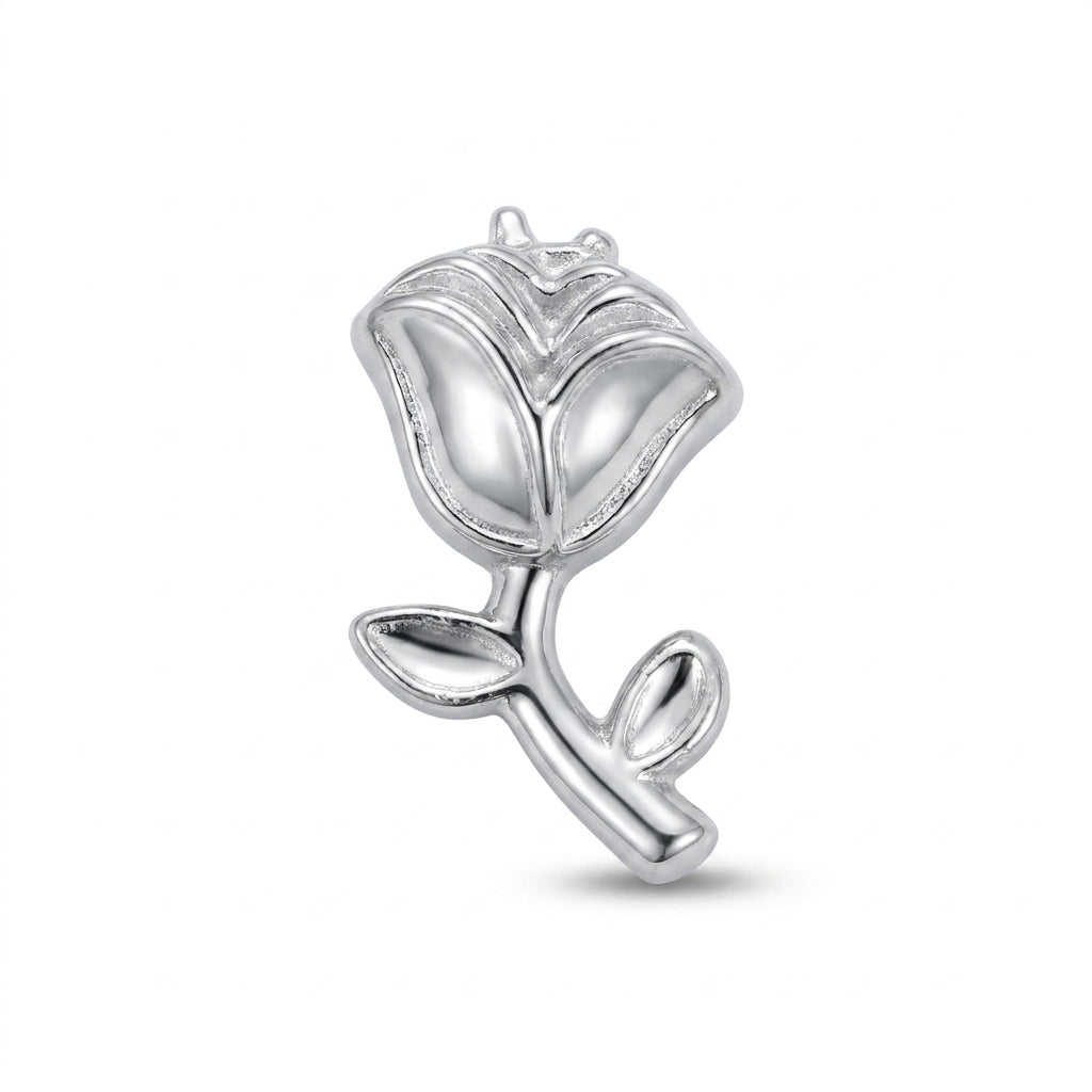 Silver Winged Heart Vine Charm