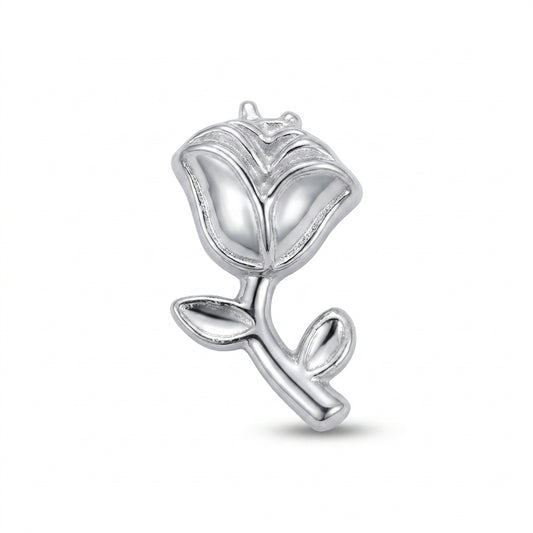 Silver Winged Heart Vine Charm