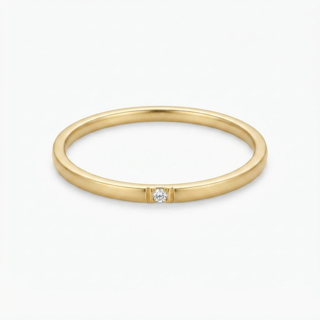 Simple Band With Single Gem