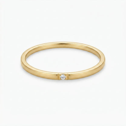 Simple Band With Single Gem