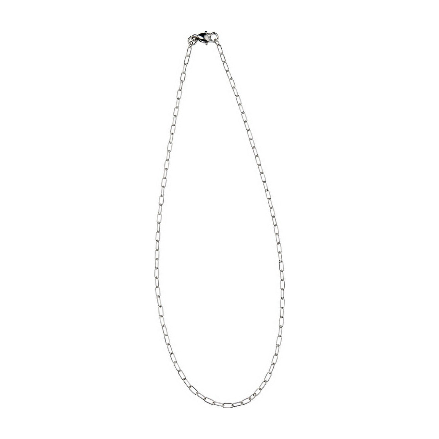 Small Paperclip Necklace — Silver