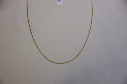 Thin Gold Herringbone Necklace