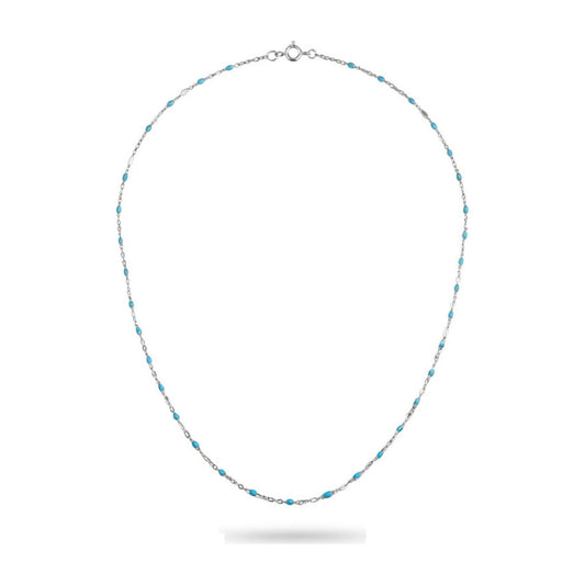 Turquoise Enamel Silver Necklace