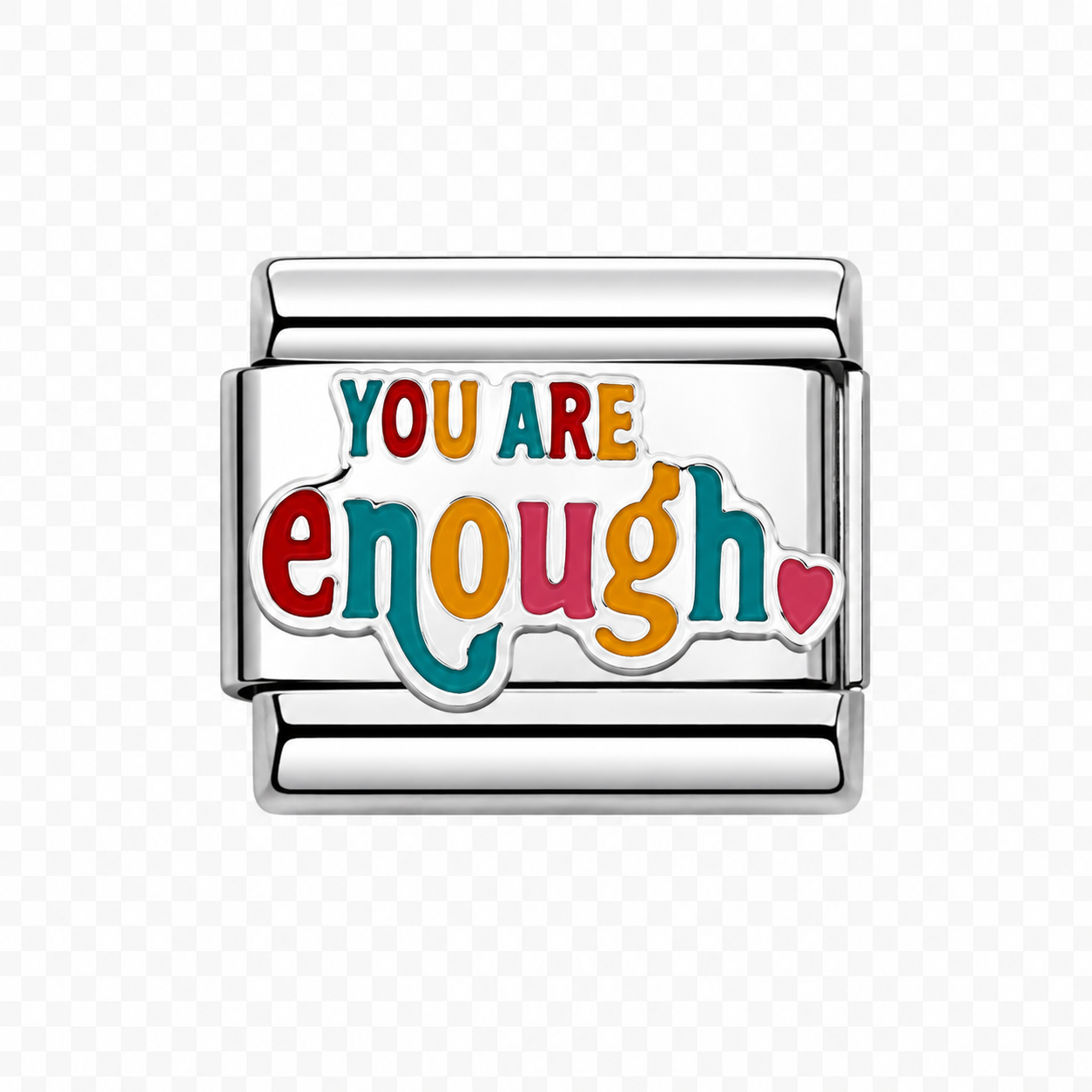 You are enough Italian Charm — Silver