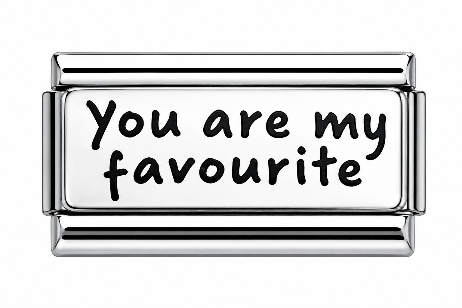 You are my favorite double Italian Charm — Silver